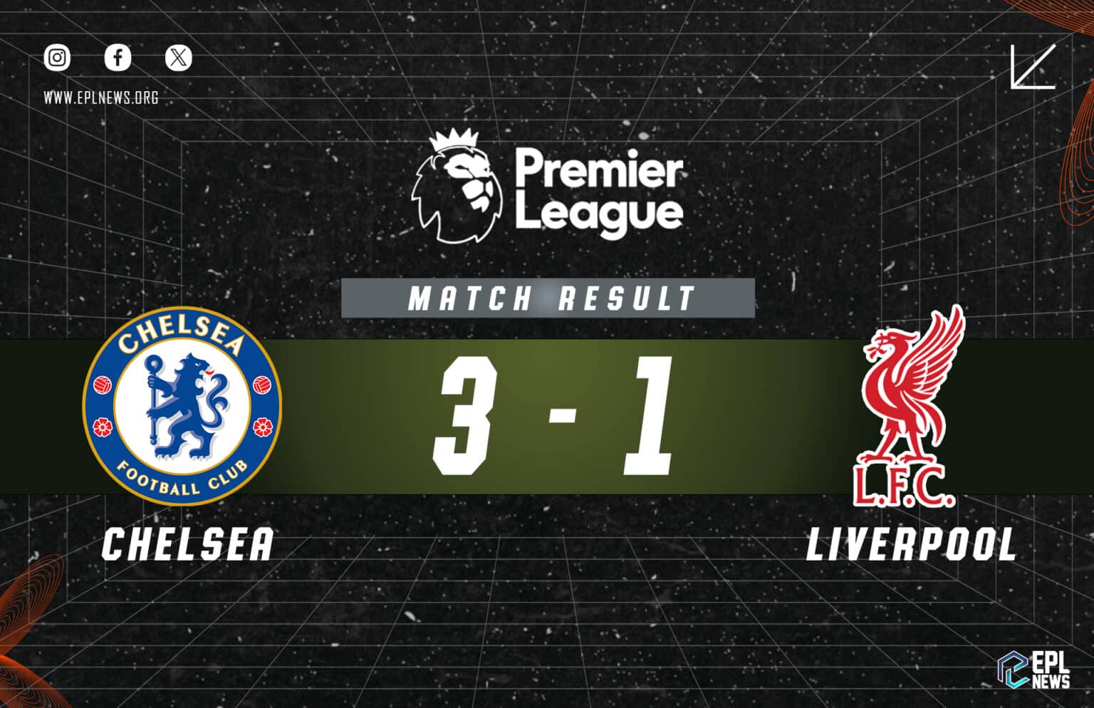 تقرير مباراة تشيلسي وليفربول 3-1